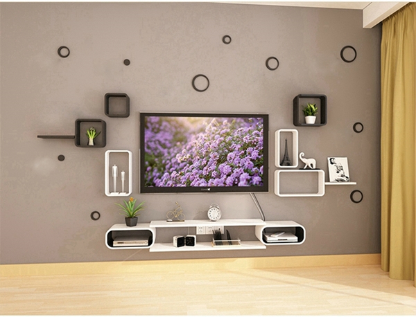 Bộ kệ gỗ decor trang trí tivi TV-28