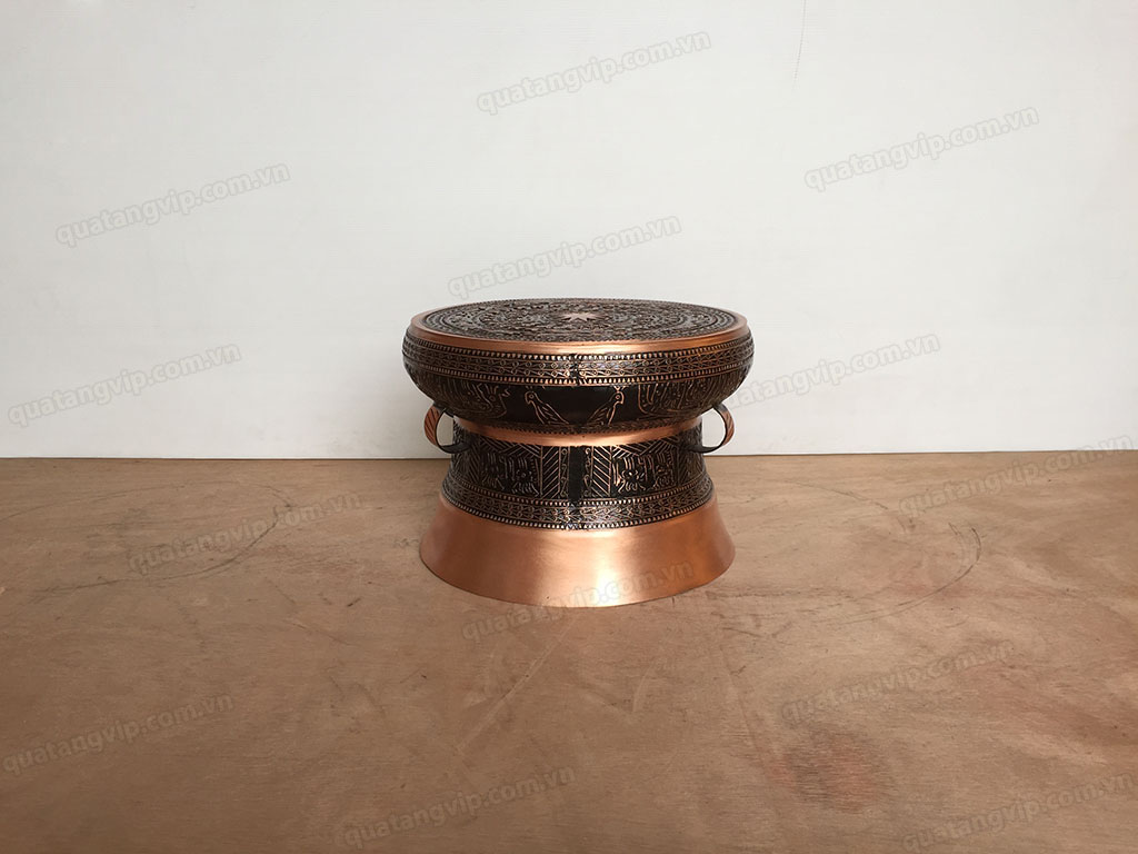 Quả trống đồng đỏ đường kính 30cm - Q0505