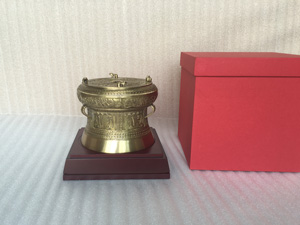 Trống đồng lưu niệm Thuận Thiên đường kính 15cm - Q0364