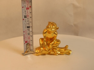 Tượng đồng Con Khỉ dát vàng 8cm - Q0108