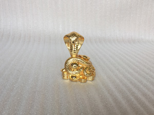 Tượng đồng con Rắn mạ vàng cao 9cm - Q0277