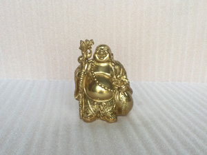 Tượng đồng Phật Di Lặc đeo bị cao 16cm - Q0293