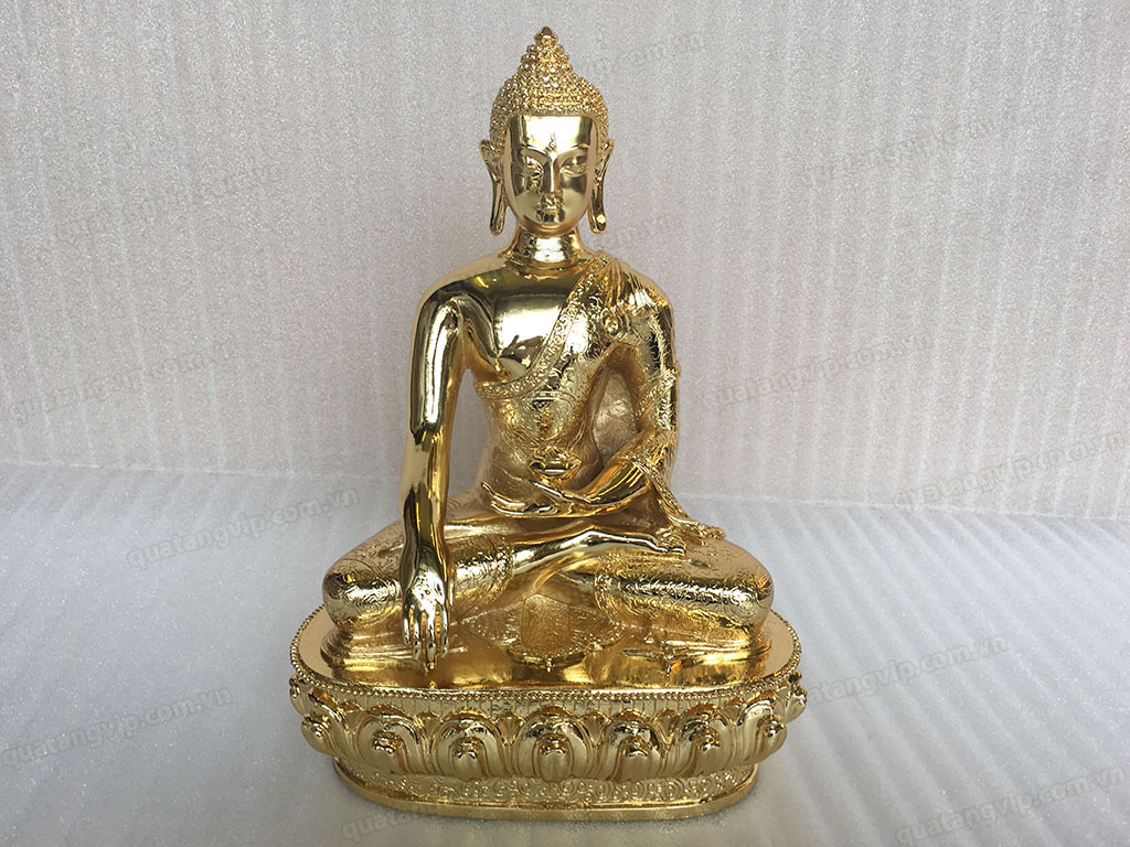Tượng đồng Phật Thích Ca cao 36cm mạ vàng 24k - Q0412