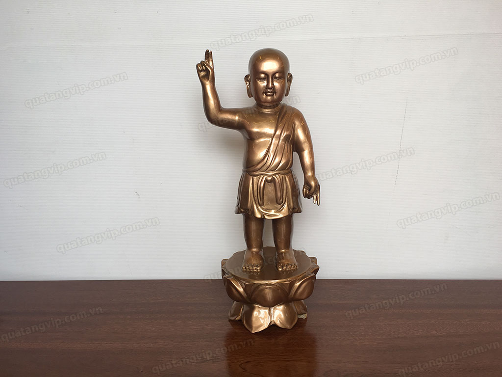 Tượng đồng Phật Thích Ca đản sinh 42cm - Q0434