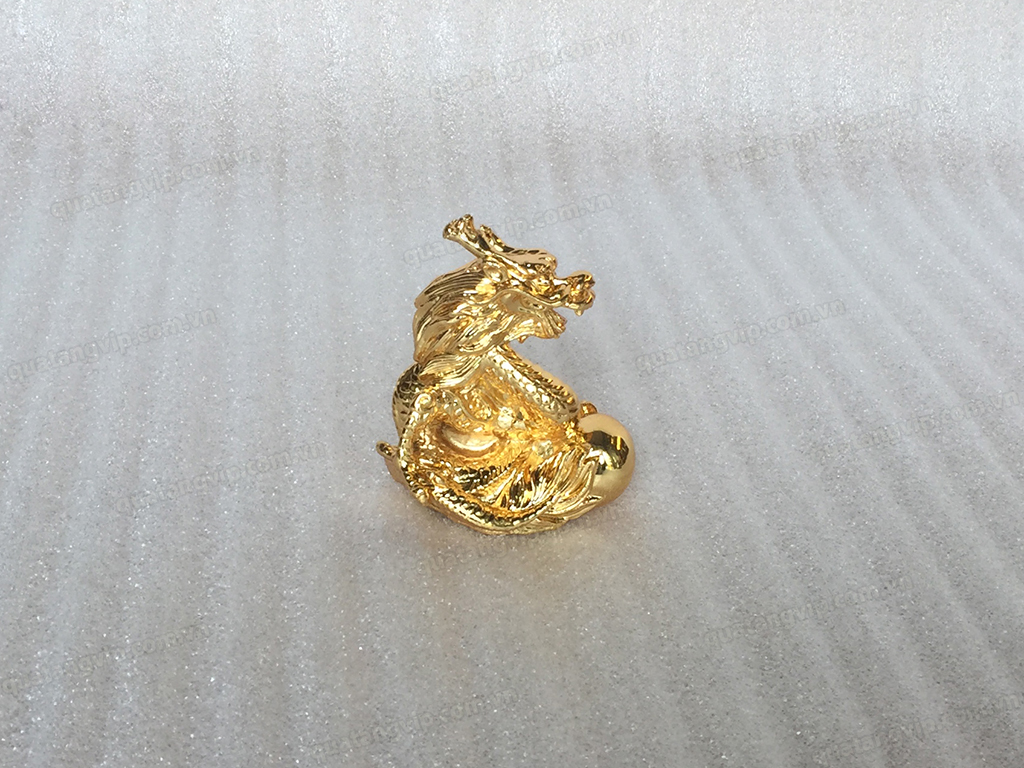 Tượng đồng con Rồng mạ vàng 8cm - Q0268